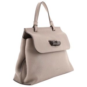 Gucci “Bamboo Daily” gray leather tote